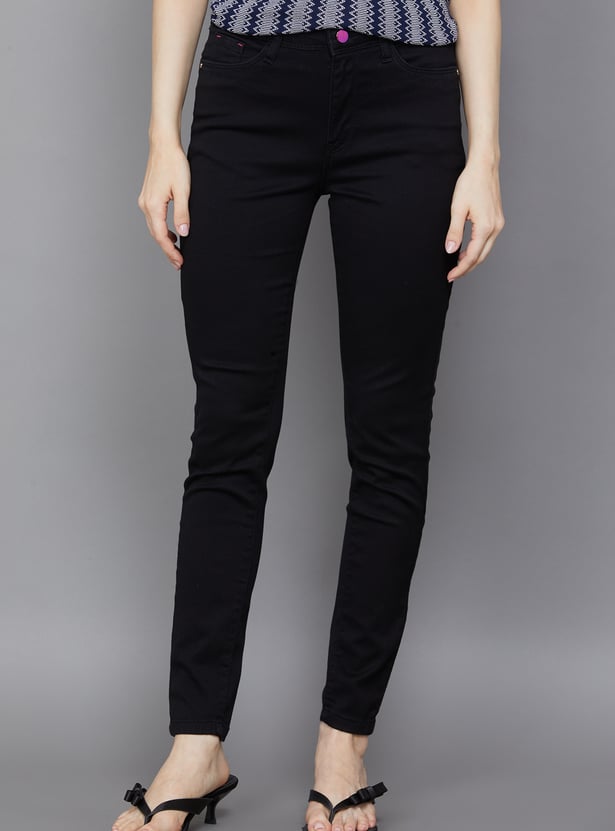 KRAUS Solid Skinny Fit Jeans