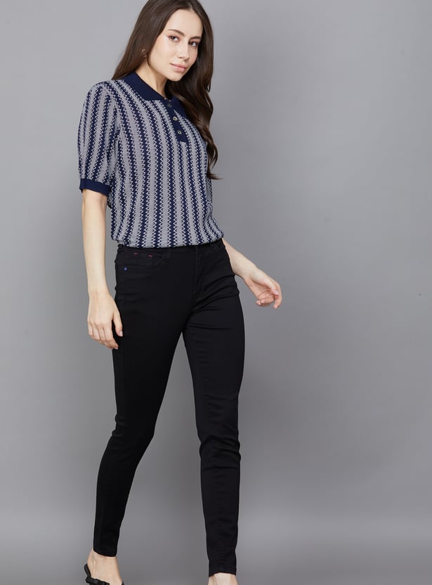 KRAUS Solid Skinny Fit Jeans