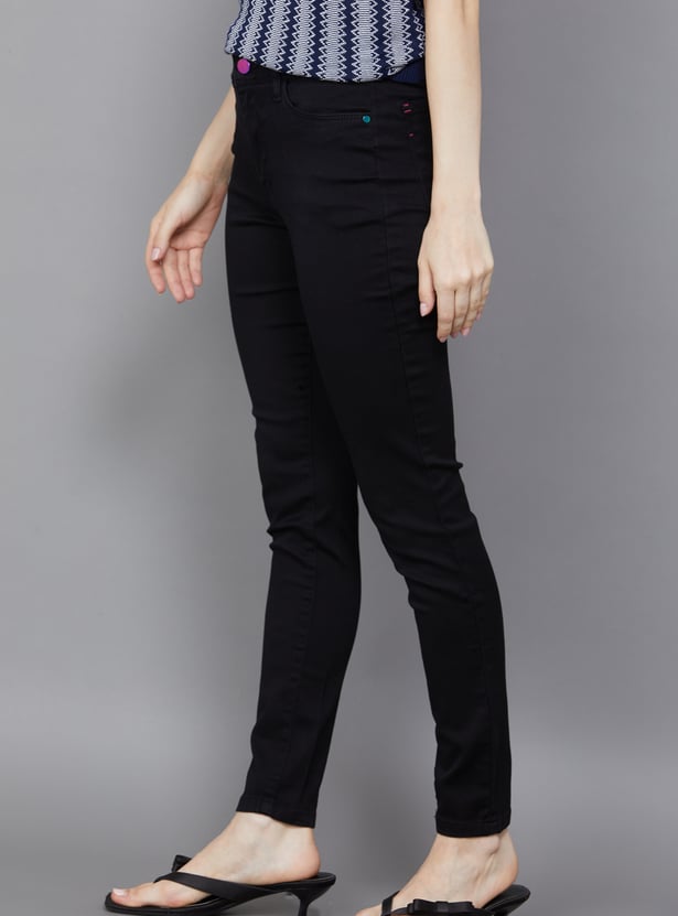 KRAUS Solid Skinny Fit Jeans