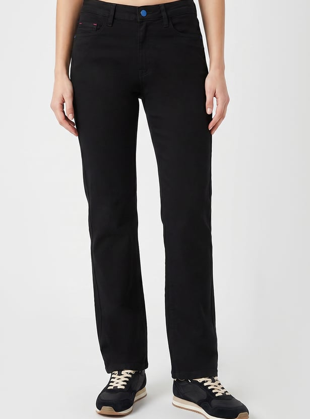 KRAUS Solid Straight Fit Jeans