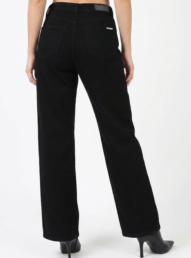 KRAUS Solid Wide Leg Jeans