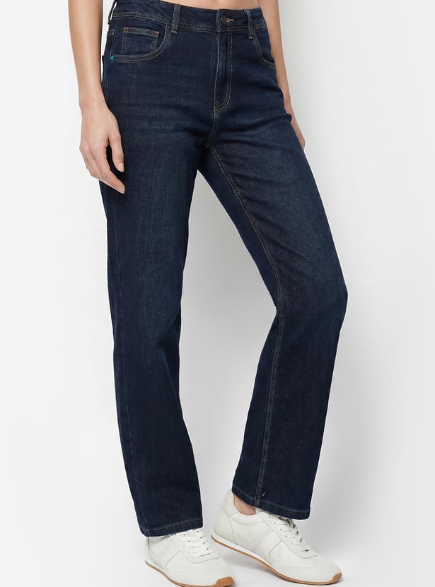 KRAUS Solid Wide Leg Jeans