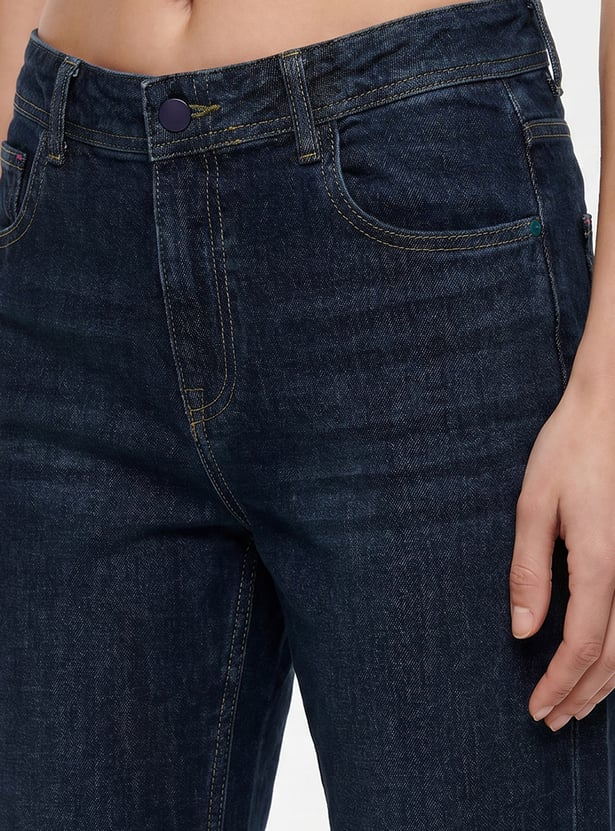 KRAUS Solid Wide Leg Jeans