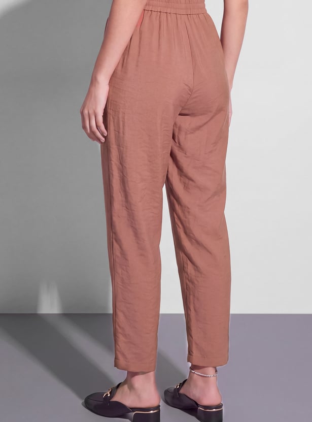 FAME FOREVER Solid Drawstring Trousers