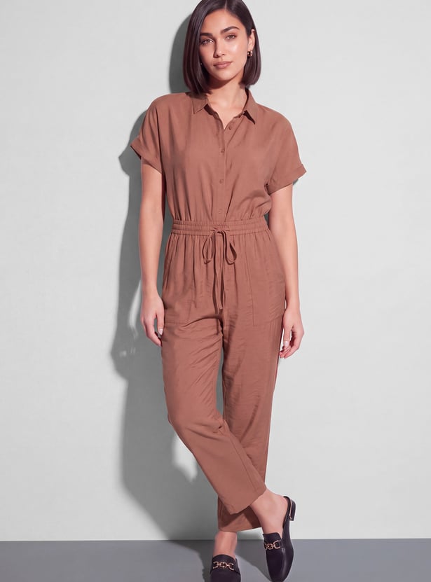 FAME FOREVER Solid Drawstring Trousers