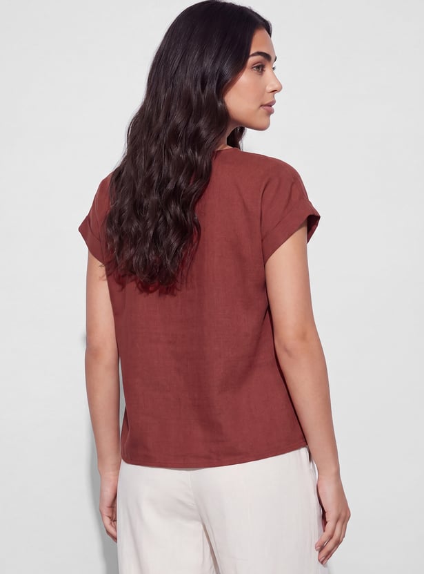 FAME FOREVER Embroidered Top