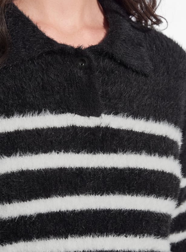 FAME FOREVER Striped Sweater