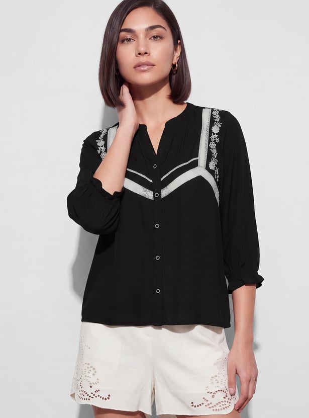 FAME FOREVER Embroidered Top