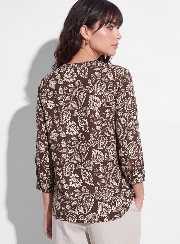 FAME FOREVER Floral Print Top
