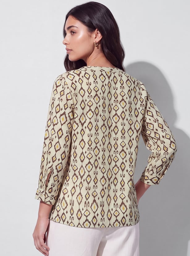 FAME FOREVER Abstract Print Top