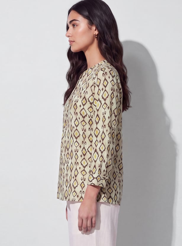 FAME FOREVER Abstract Print Top