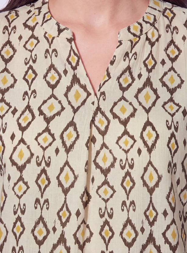 FAME FOREVER Abstract Print Top