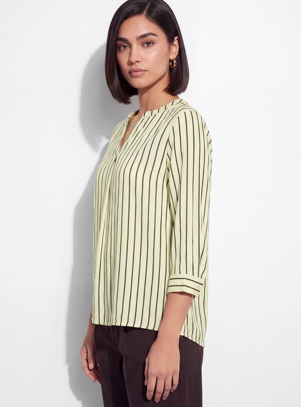 FAME FOREVER Striped Shirt Style Top