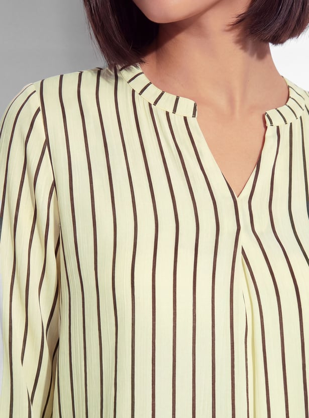 FAME FOREVER Striped Shirt Style Top