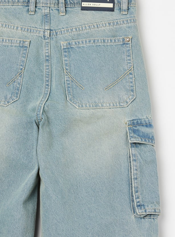 ALLEN SOLLY Boys Light Wash Comfort Fit Jeans