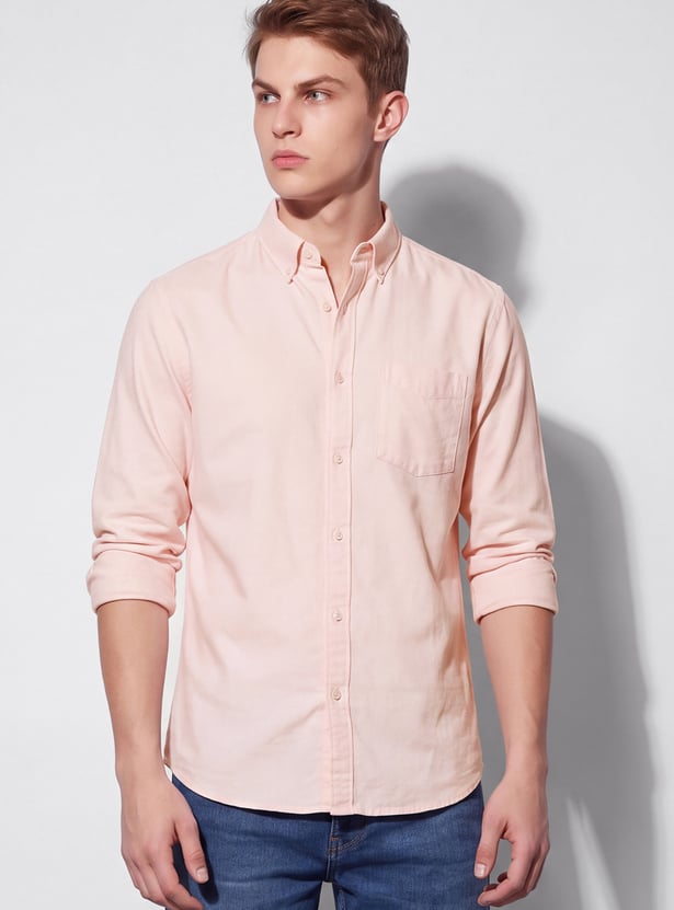 FAME FOREVER Solid Smart Fit Shirt