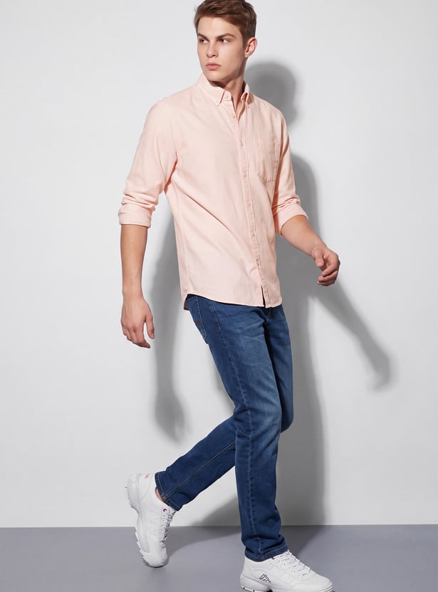 FAME FOREVER Solid Smart Fit Shirt