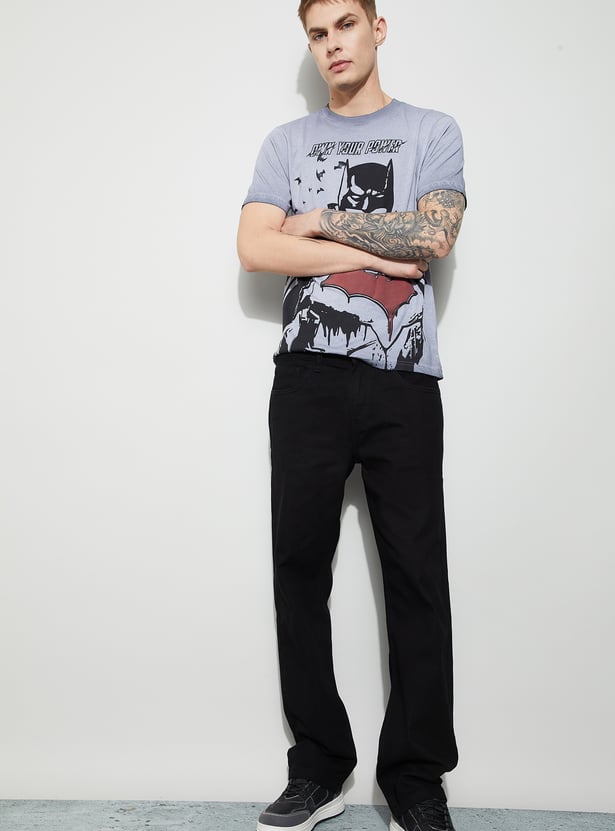 FAME FOREVER Solid Regular Fit Jeans