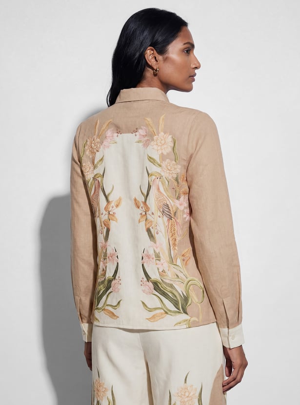 CODE Floral Print Regular Shirt