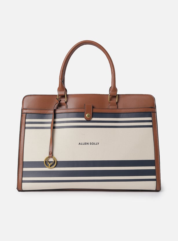 ALLEN SOLLY Striped Laptop Bag