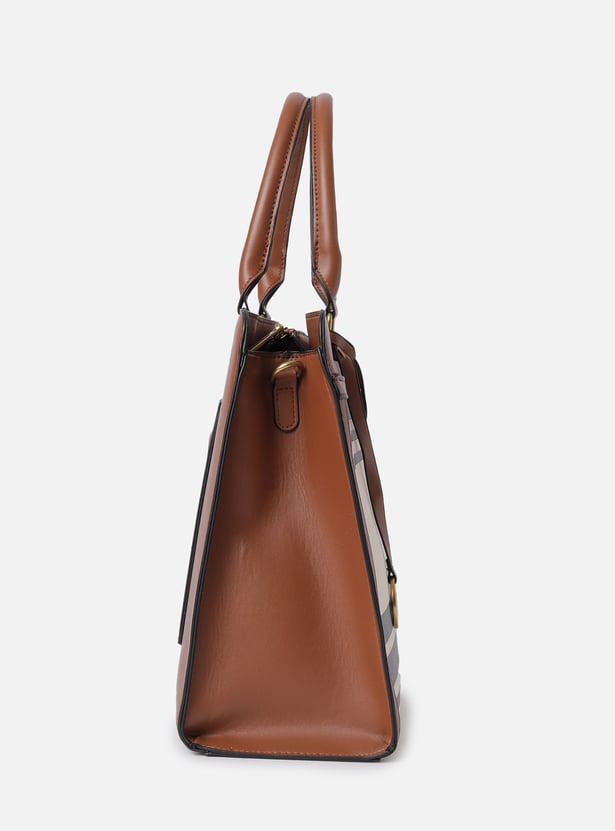 ALLEN SOLLY Striped Laptop Bag