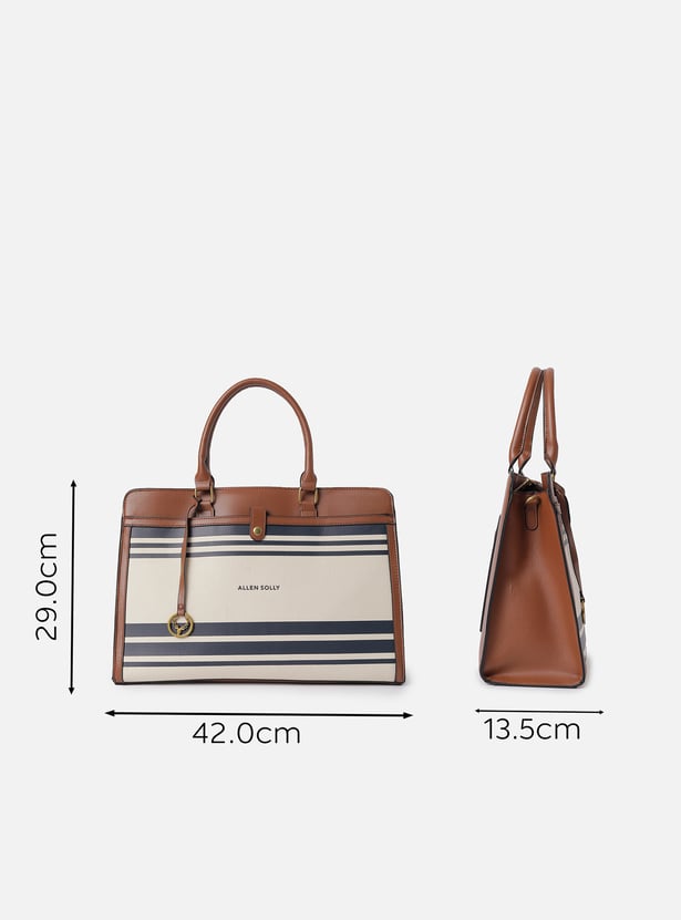 ALLEN SOLLY Striped Laptop Bag