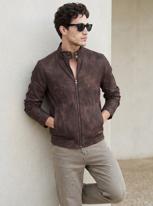 FORCA Textured Biker Jacket