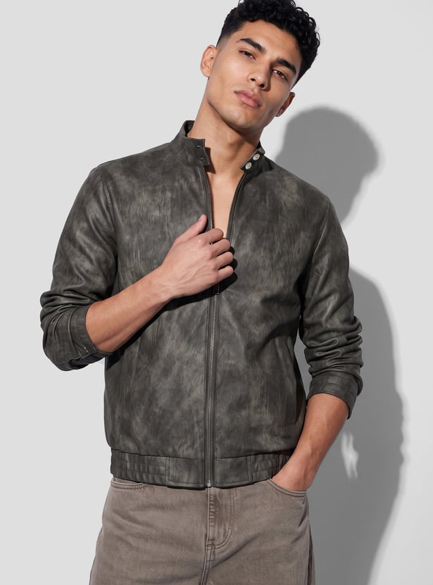 FORCA Textured Biker Jacket