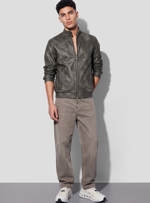 FORCA Textured Biker Jacket