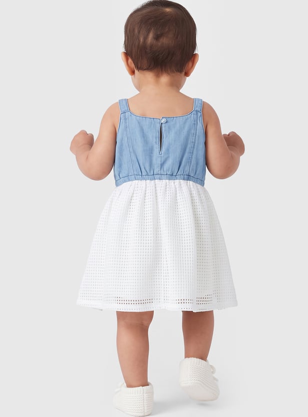 FAME FOREVER Girls Embroidered A-line Dress