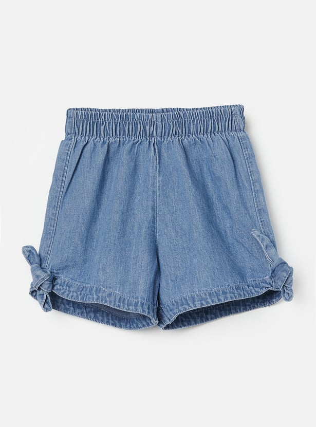 FAME FOREVER Girls Embroidered Top with Shorts Set