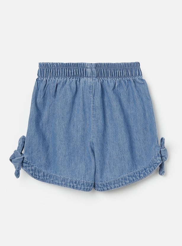 FAME FOREVER Girls Embroidered Top with Shorts Set