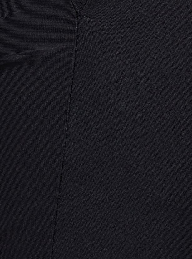 ALLEN SOLLY Solid Slim Straight Trousers