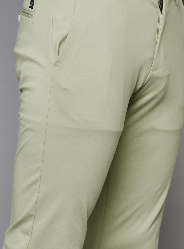 ALLEN SOLLY Solid Slim Fit Trousers