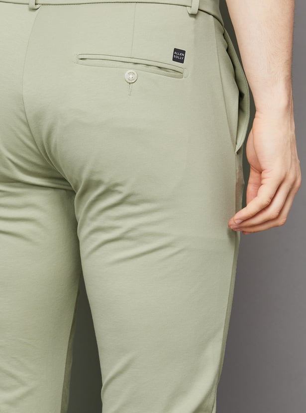 ALLEN SOLLY Solid Slim Fit Trousers