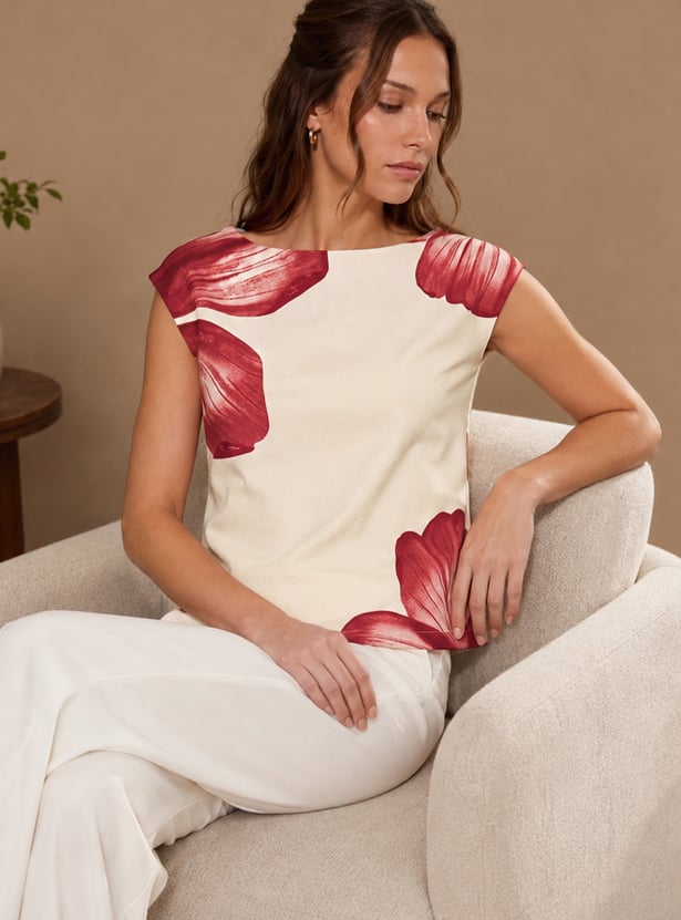 CODE Floral Print Top