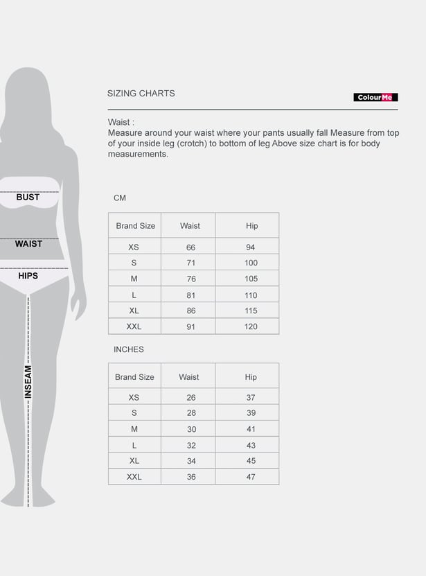 COLOUR ME Solid Straight Pants