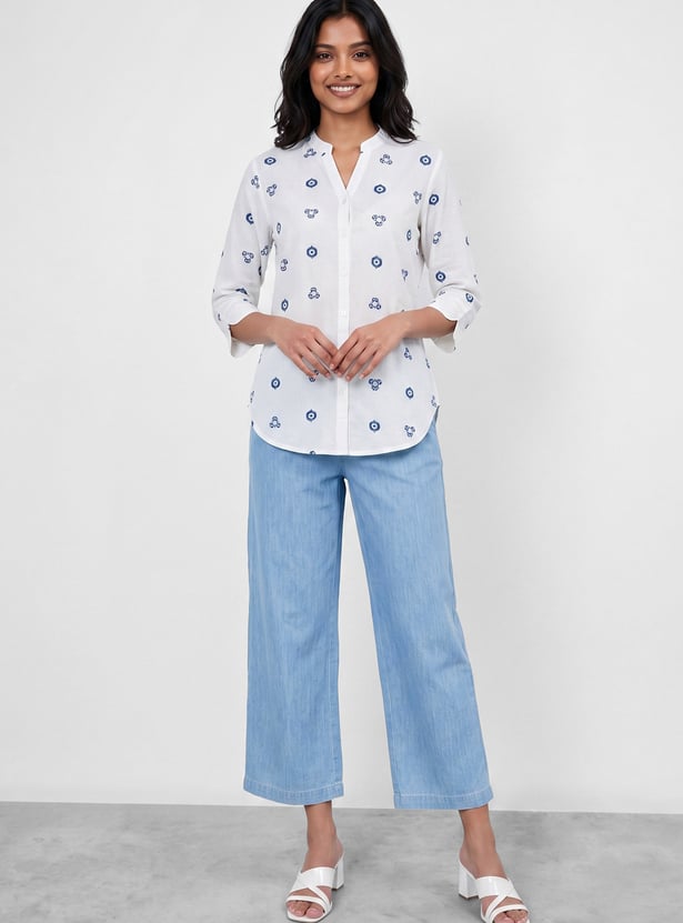 COLOUR ME Solid Straight Pants