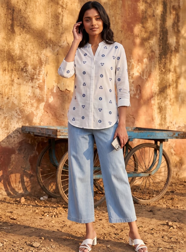 COLOUR ME Solid Straight Pants