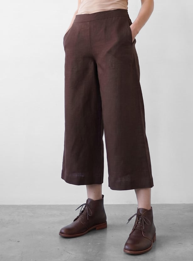 MELANGE Solid Straight Pants
