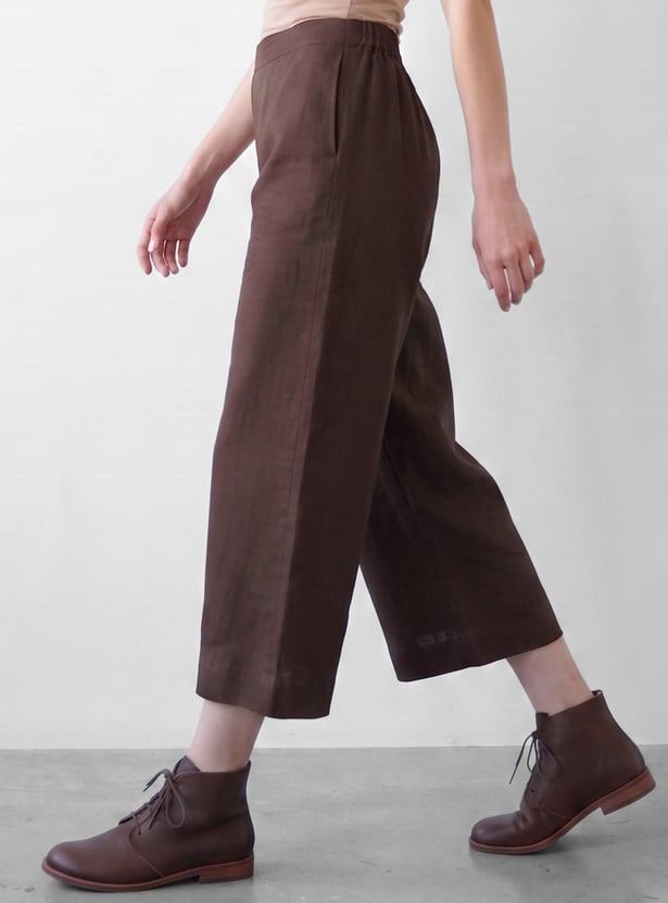 MELANGE Solid Straight Pants