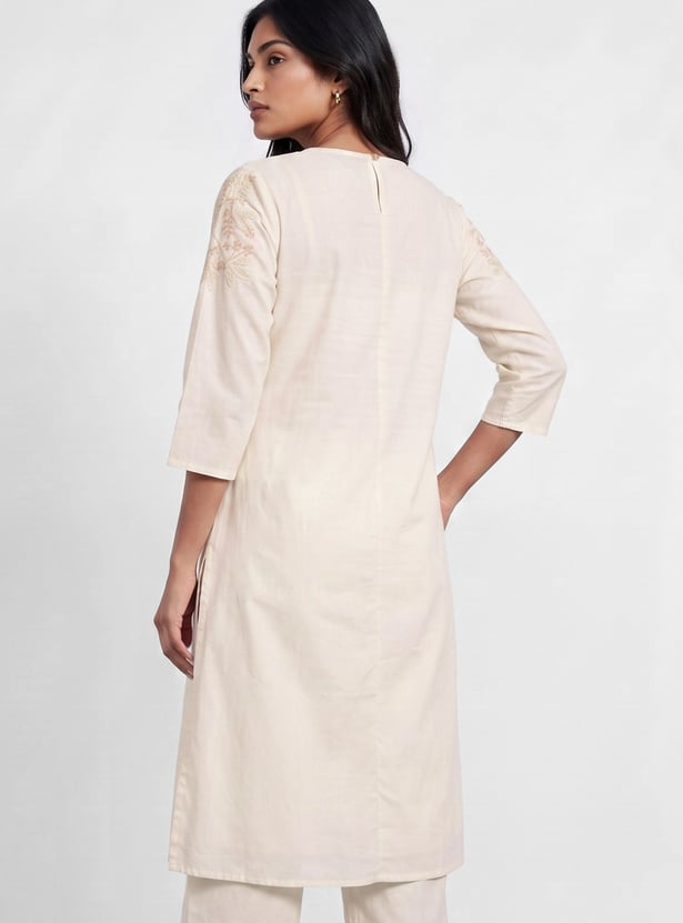 MELANGE Embroidered Straight Kurta