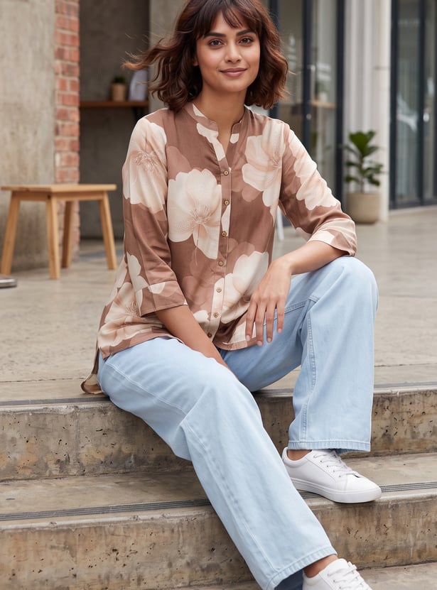 MELANGE Floral A-line Tunic