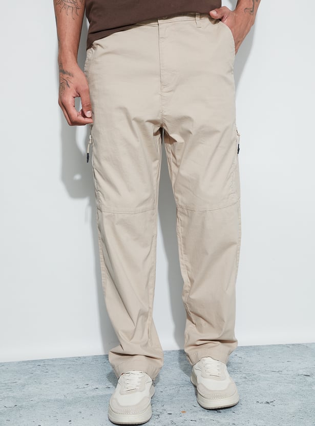 BOSSINI Solid Loose Fit Trousers