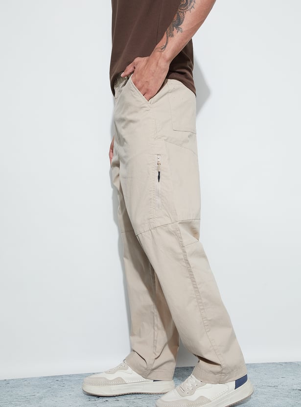 BOSSINI Solid Loose Fit Trousers
