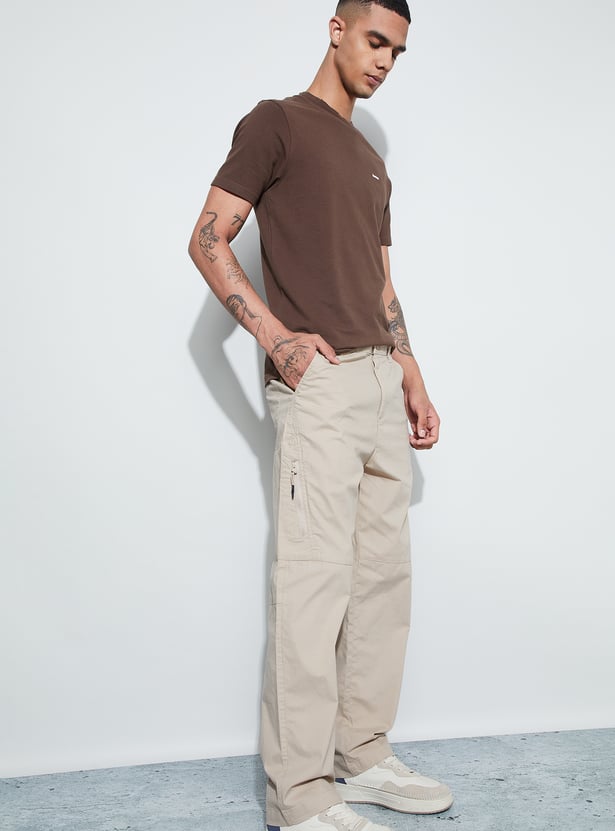 BOSSINI Solid Loose Fit Trousers