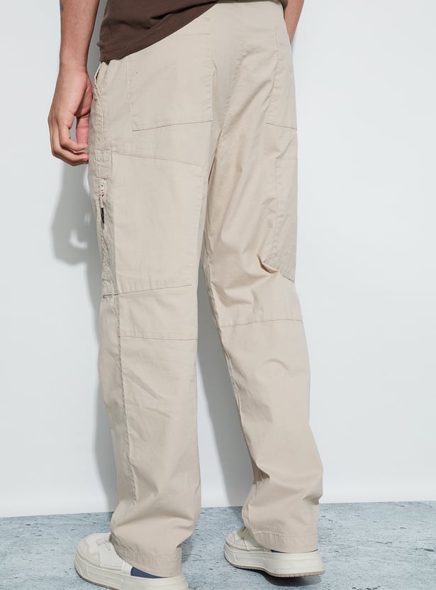 BOSSINI Solid Loose Fit Trousers