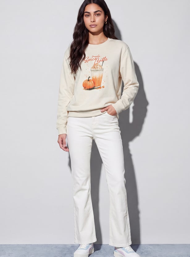 FAME FOREVER Graphic Print Sweatshirt