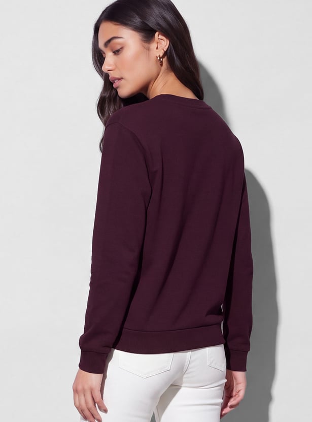 FAME FOREVER Star Embellished Sweatshirt
