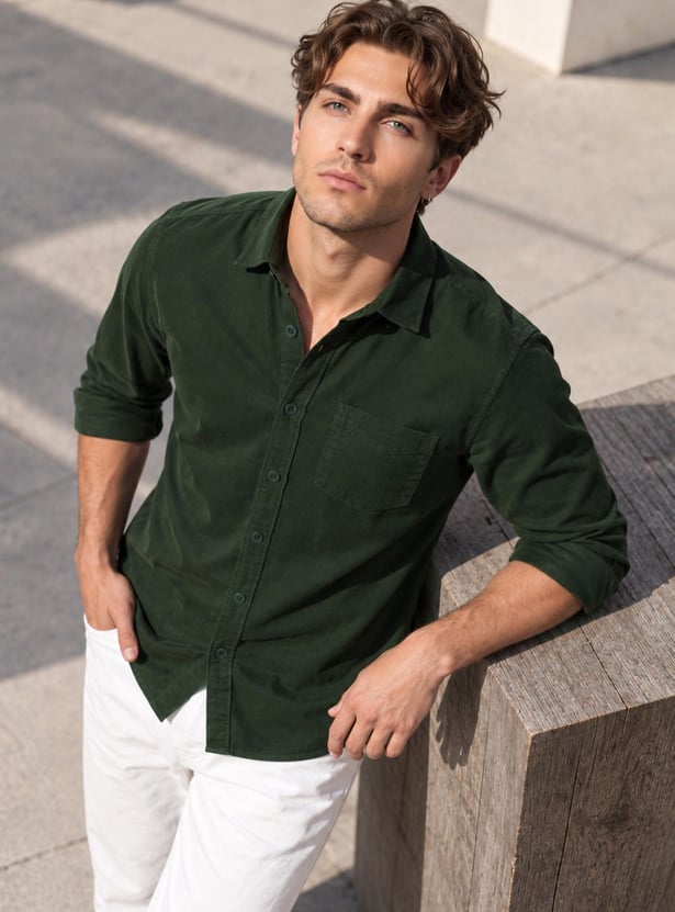 CODE Regular Fit Corduroy Shirt